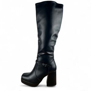 TOP MODA BLACK HIGH KNEE BOOTS (EAST-70)